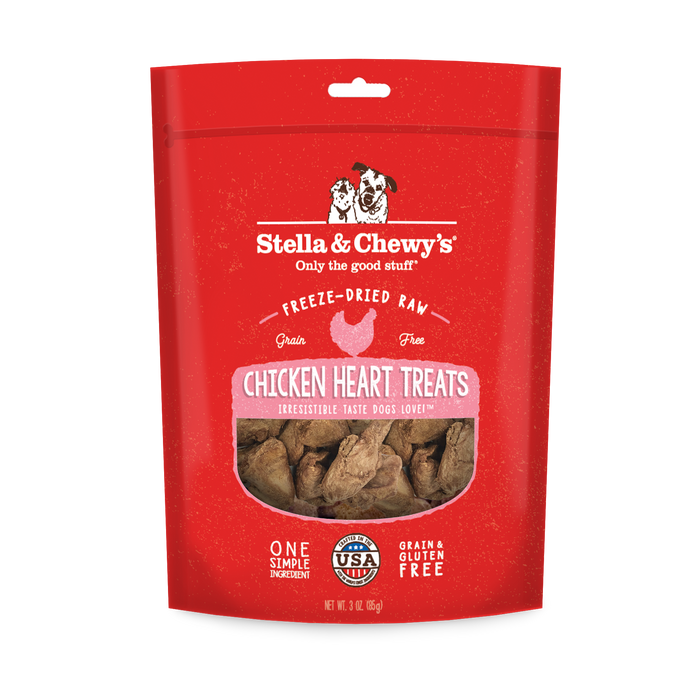 Stella & Chewy's Single Ingredient Chicken Heart Dog Treats [Weight : 3oz]