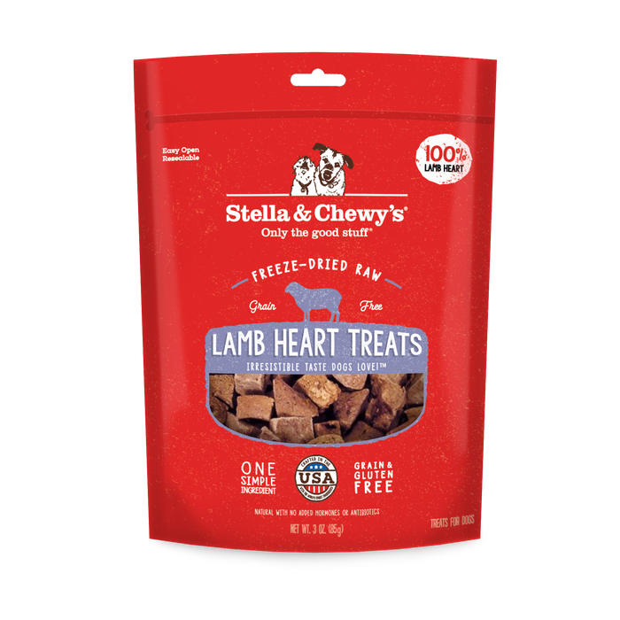 Stella & Chewy's Single Ingredient Lamb Heart Dog Treats [Weight : 3oz]