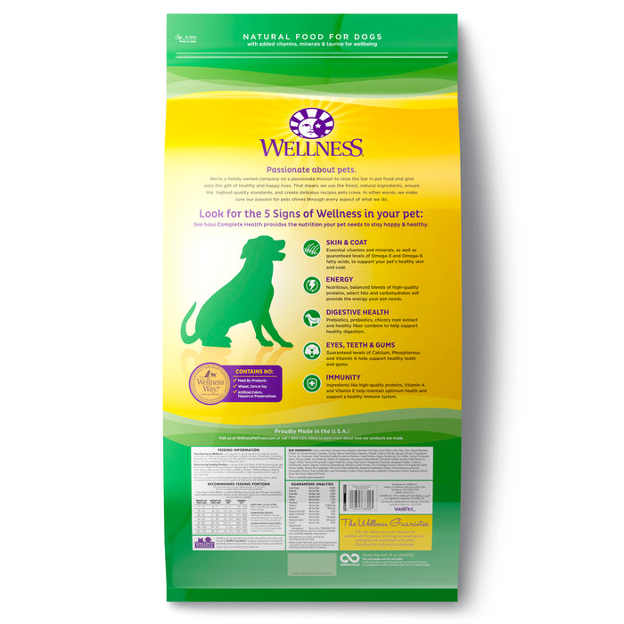 Wellness Complete Health Lamb & Barley Recipe Dry Dog Food [Weight: 30 lb]