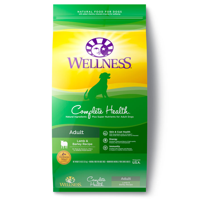Wellness Complete Health Lamb & Barley Recipe Dry Dog Food [Weight: 30 lb]