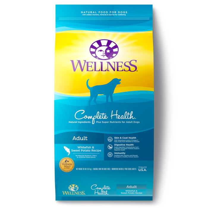Wellness Complete Health Whitefish & Sweet Potato Recipe Dry Dog Food [Weight: 30 lb]