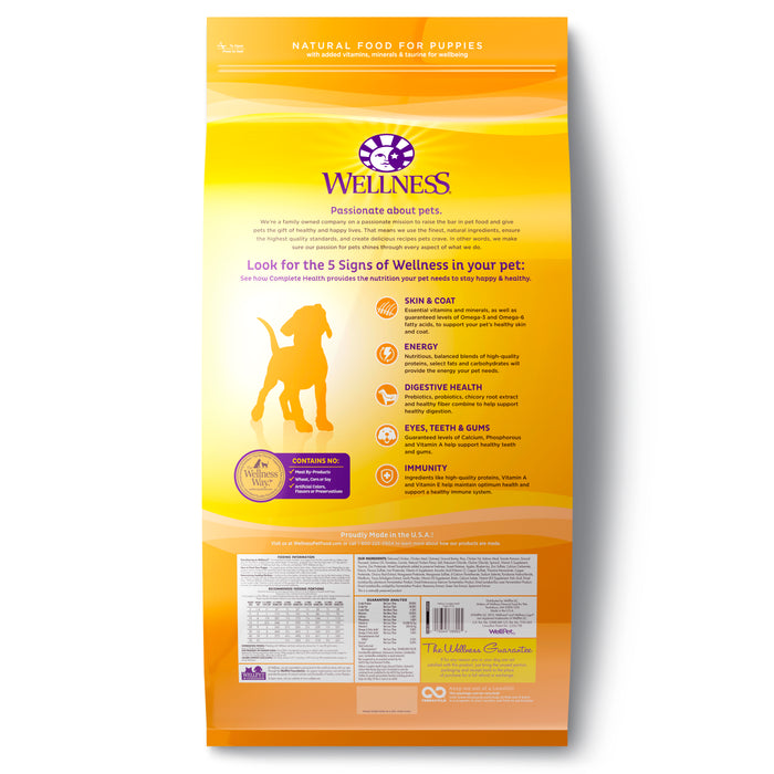 Wellness Complete Health Puppy Dry Dog Food [Weight: 30 lb]