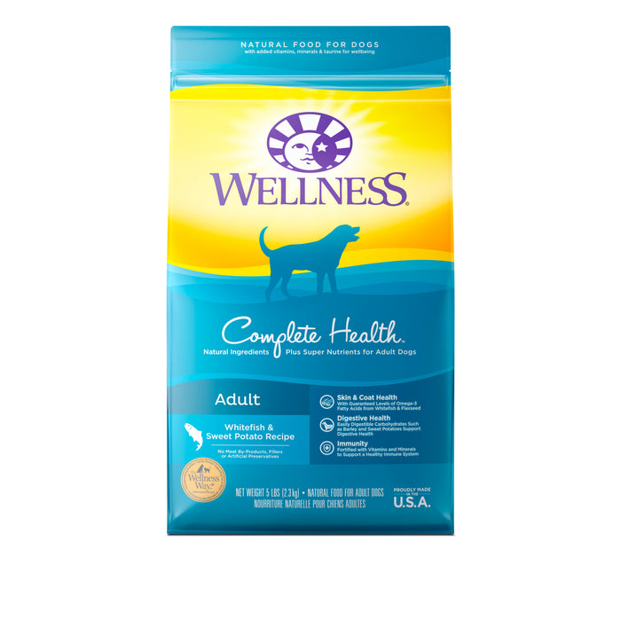 Wellness Complete Health Whitefish & Sweet Potato Recipe Dry Dog Food [Weight: 5 lb]