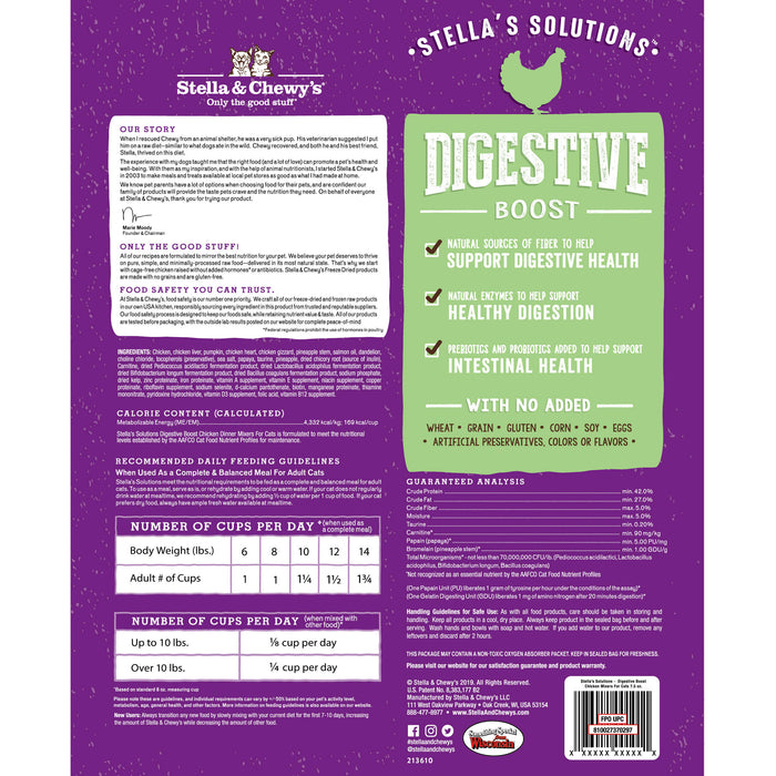 Stella's Solutions Digestive Boost Dinner Mixers For Cats, Cage-Free Chicken [Weight : 7.5oz]