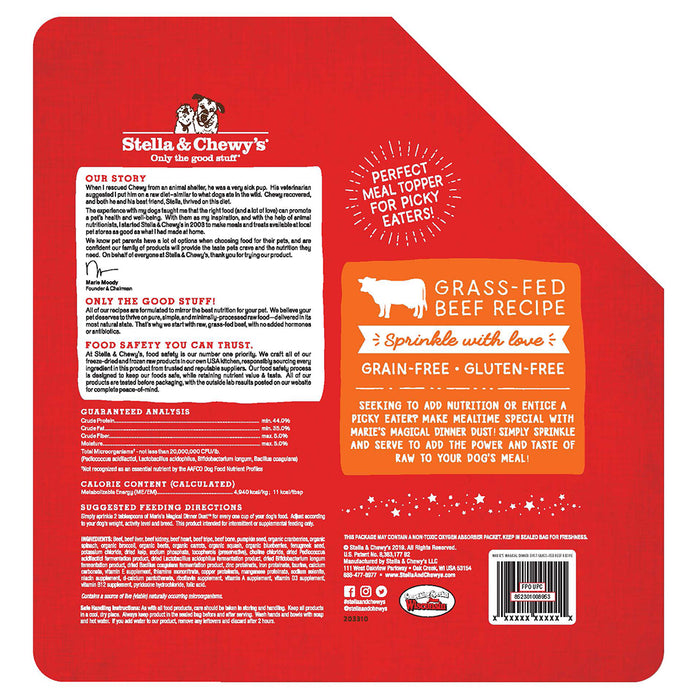 Stella & Chewy's Magical Dinner Dust Topper For Dogs, Cage-Free Beef [Weight : 7oz]