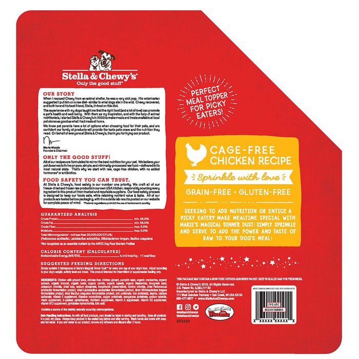Stella & Chewy's Magical Dinner Dust Topper For Dogs, Cage-Free Chicken [Weight : 7oz]
