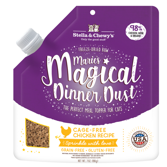 Stella & Chewy's Magical Dinner Dust Topper For Cats, Cage-Free Chicken [Weight : 7oz]