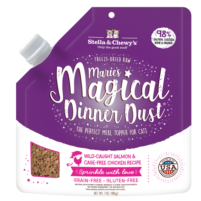 Stella & Chewy's Magical Dinner Dust Topper For Cats, Salmon & Chicken [Weight : 7oz]