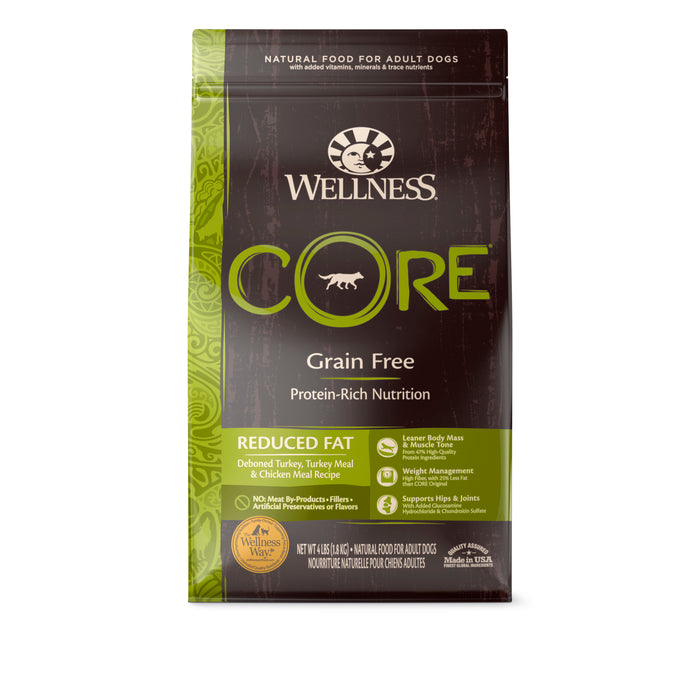 Wellness CORE Reduced Fat Dry Dog Food [Weight: 4 lb]