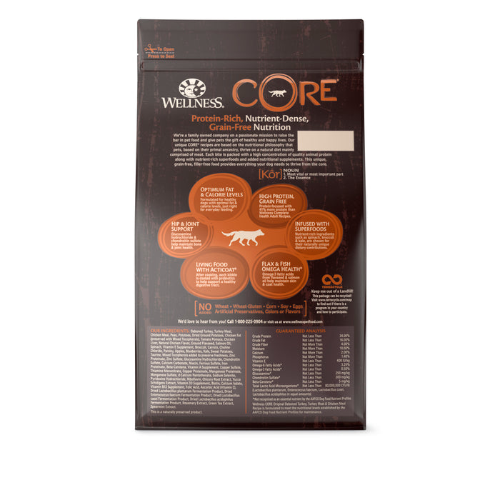 Wellness CORE Original Dry Dog Food [Weight: 4 lb]