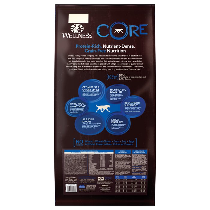 Wellness CORE Large Breed Dry Dog Food [Weight: 24 lb]