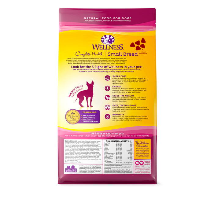 Wellness Complete Health Small Breed Turkey & Oatmeal Dry Dog Food [Weight: 4 lb]