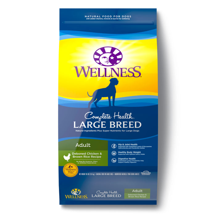 Wellness Complete Health Adult Large Breed Dry Dog Food [Weight: 30 lb]