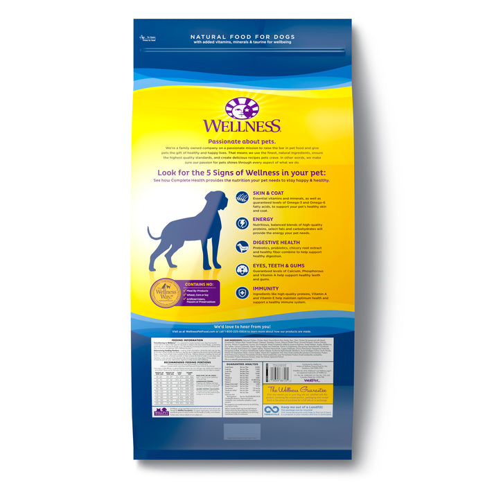 Wellness Complete Health Adult Large Breed Dry Dog Food [Weight: 30 lb]