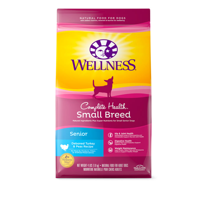 Wellness Complete Health Small Breed Senior Dry Dog Food [Weight: 4 lb]
