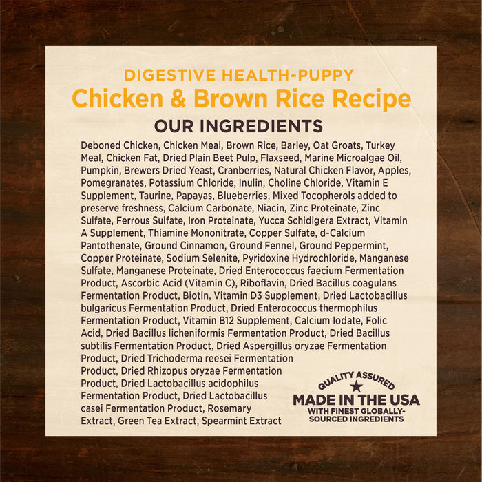 Wellness CORE Digestive Health Puppy Chicken & Brown Rice Recipe Dry Dog Food [Weight: 4 lb]