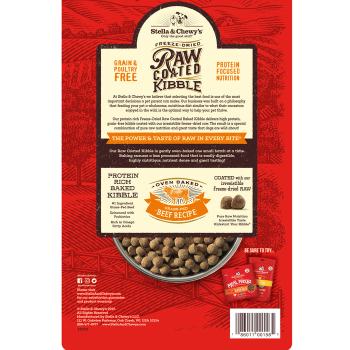 Stella & Chewy's Raw Coated Kibble For Dogs, Beef [Weight : 3.5lb]