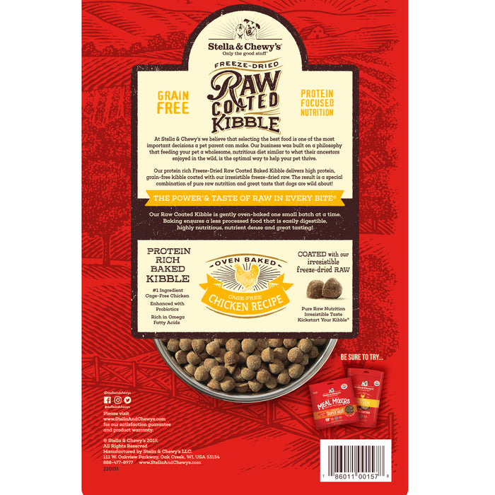 Stella & Chewy's Raw Coated Kibble For Dogs, Chicken [Weight : 3.5lb]