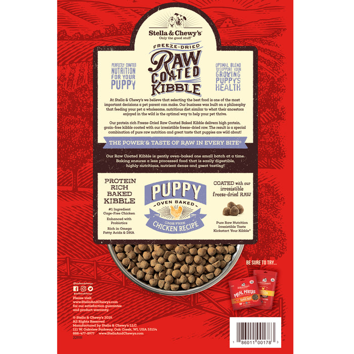 Stella & Chewy's Raw Coated Kibble, Puppy (Chicken) [Weight : 3.5lb]