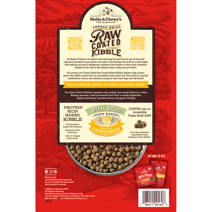 Stella & Chewy's Raw Coated Kibble For Dogs, Small Breed (Chicken) [Weight : 3.5lb]