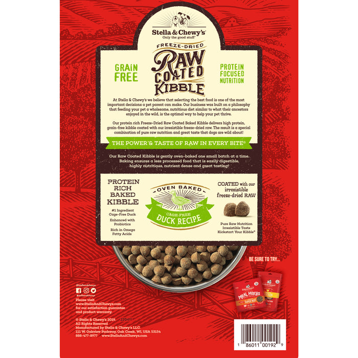 Stella & Chewy's Raw Coated Kibble For Dogs, Duck [Weight : 3.5lb]