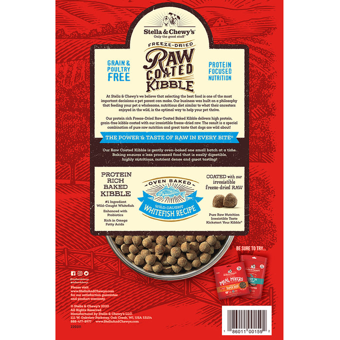 Stella & Chewy's Raw Coated Kibble For Dogs, Whitefish [Weight : 3.5lb]