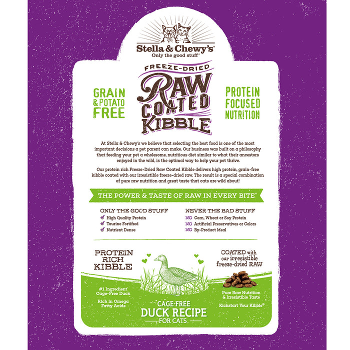 Stella & Chewy's Raw Coated Cat Kibble - Cage Free Duck [Weight : 5lb]