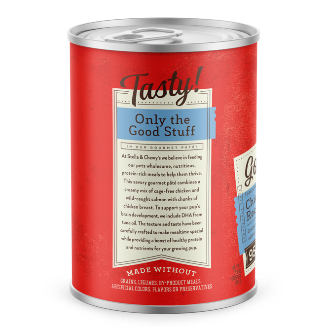 Stella & Chewy's Gourmet Pate For Dogs -  Puppy Chicken & Salmon Recipe [Weight : 12.5 oz]