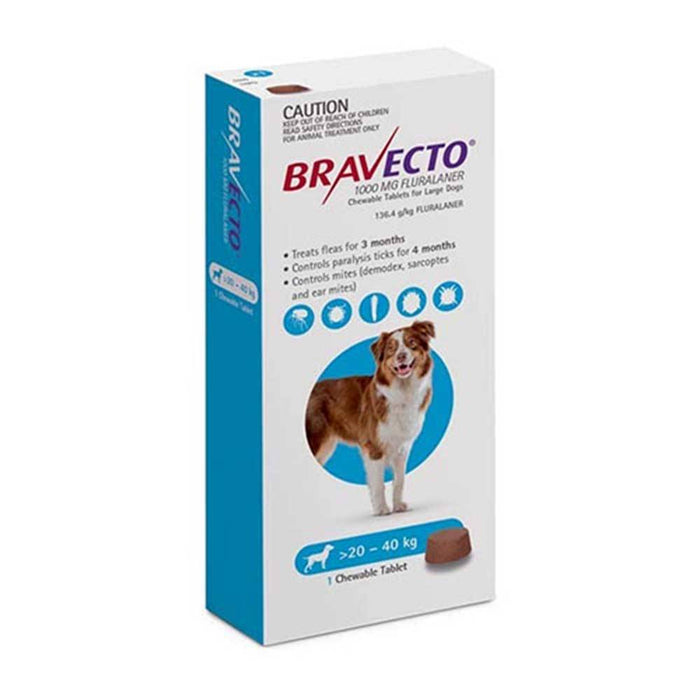 Bravecto Flea Prevention Chewable Tablet for Dogs