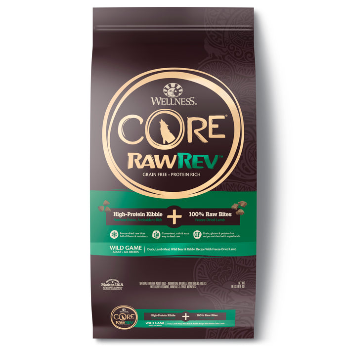 Wellness CORE RawRev Wild Game Dry Dog Food [Weight: 18 lb]