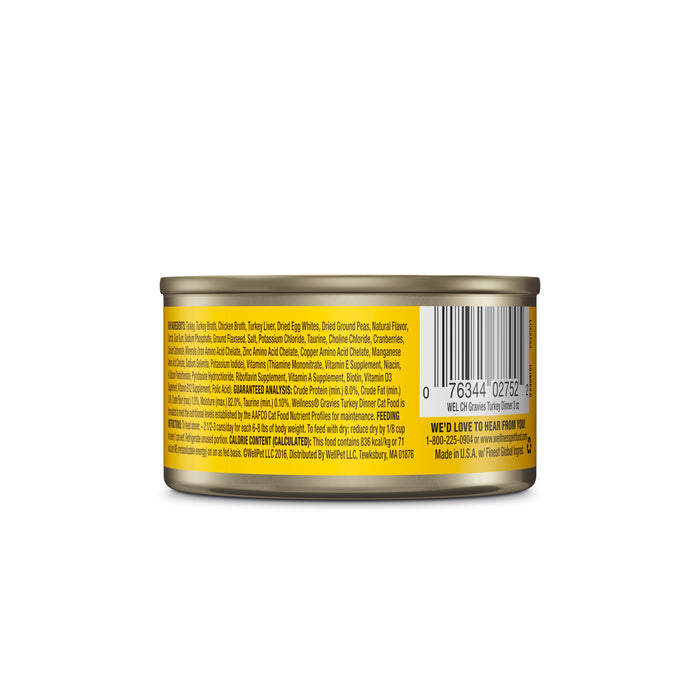 Wellness Complete Health Gravies Turkey Dinner Canned Cat Food [Weight : 3 oz]