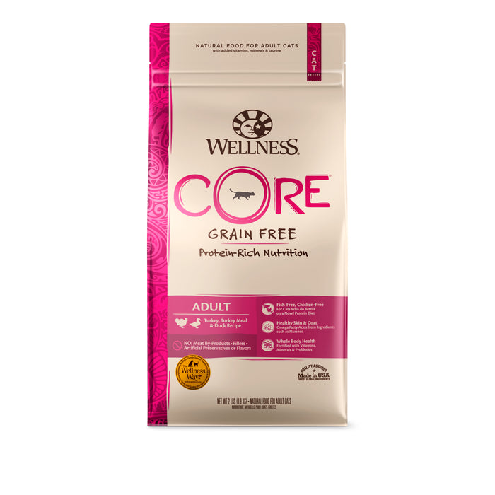 Wellness CORE Original Deboned Turkey, Turkey Meal & Chicken Meal Dry Cat Food [Weight: 2 lb]