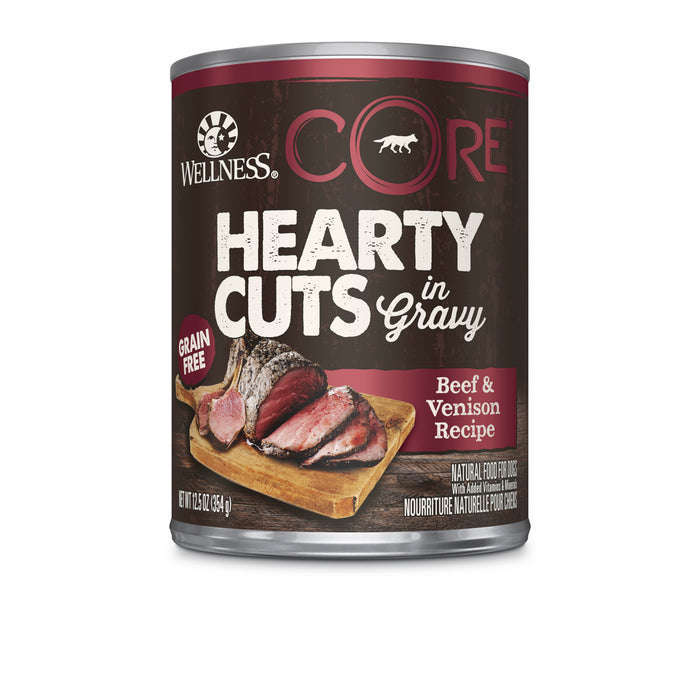 Wellness CORE Grain-Free Hearty Cuts in Gravy Gravy Beef & Venison Wet Dog Food [Weight: 12.5 oz]