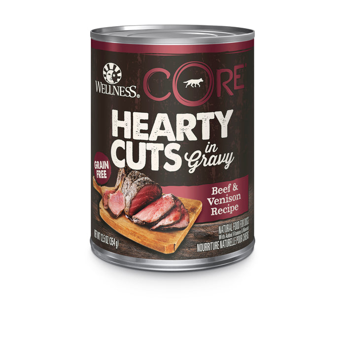 Wellness CORE Grain-Free Hearty Cuts in Gravy Gravy Beef & Venison Wet Dog Food [Weight: 12.5 oz]