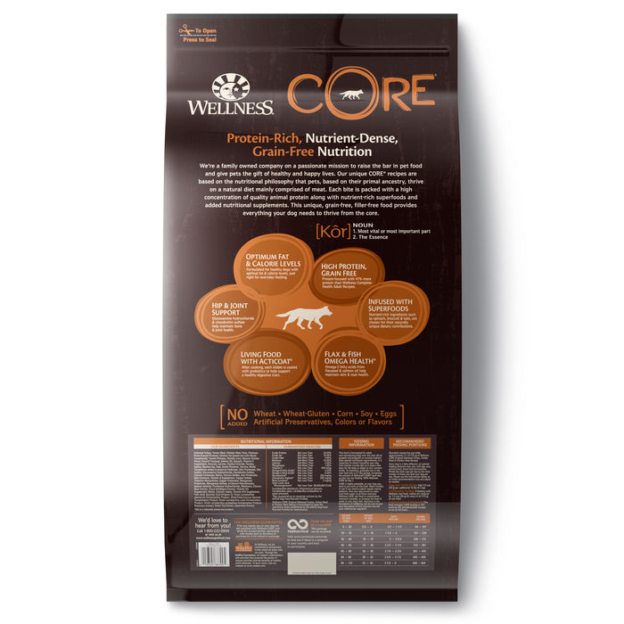 Wellness CORE Original Dry Dog Food [Weight: 24 lb]