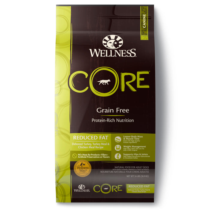Wellness CORE Reduced Fat Dry Dog Food [Weight: 24 lb]