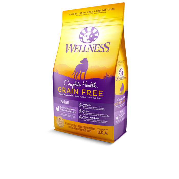 Wellness Complete Health Grain Free Adult Deboned Chicken & Chicken Meal Recipe Dry Dog Food [Wt: 4 lb]