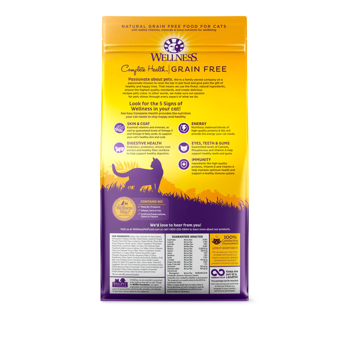 Wellness Complete Health Grain-Free Indoor Salmon & Herring Dry Cat Food [Weight: 5.5 lb]