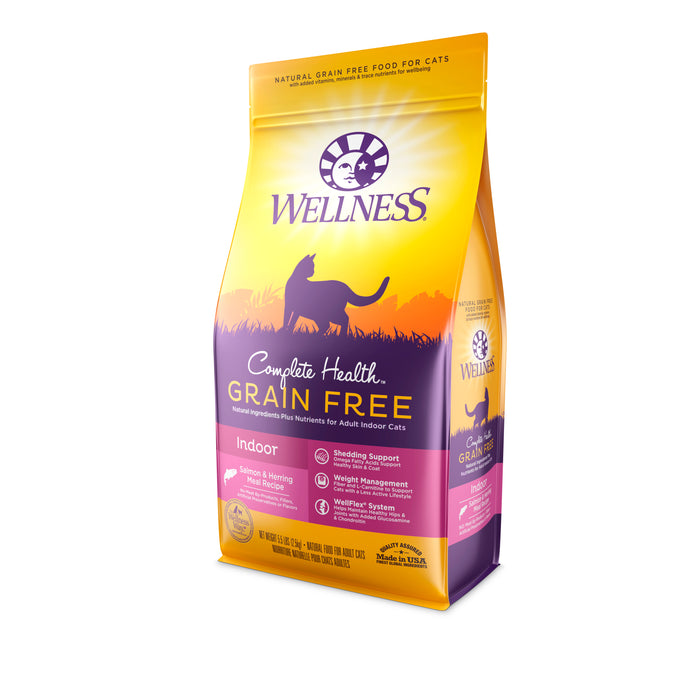 Wellness Complete Health Grain-Free Indoor Salmon & Herring Dry Cat Food [Weight: 5.5 lb]