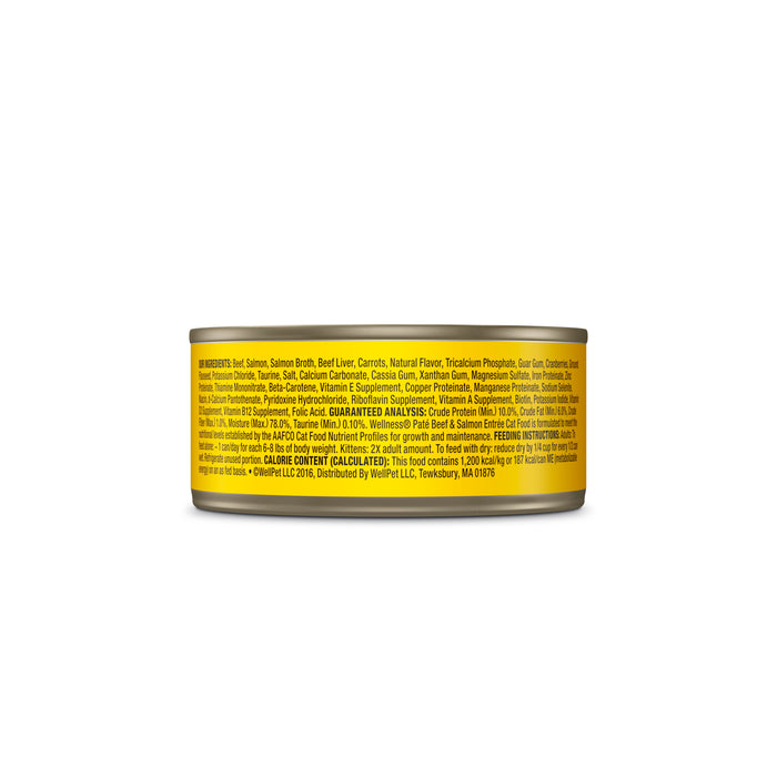 Wellness Complete Health Pate Beef & Salmon Wet Cat Food [Weight : 5.5 oz]