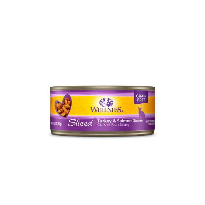 Wellness Complete Health Sliced Turkey & Salmon Dinner Canned Cat Food [Weight : 5.5 oz]