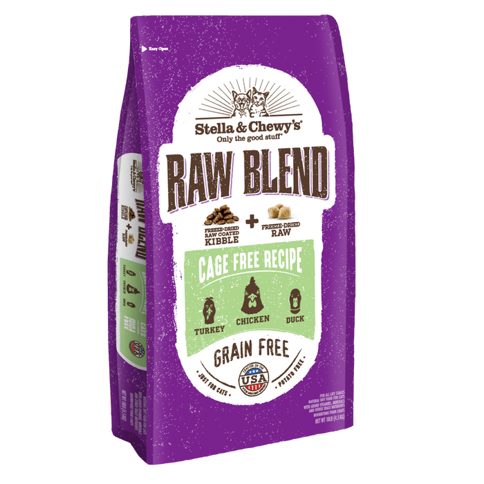 Stella & Chewy's Raw Blend Cat Kibble - Turkey Chicken and Duck [Weight : 10lb]