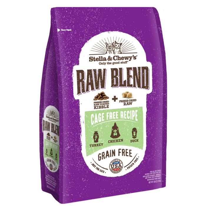 Stella & Chewy's Raw Blend Cat Kibble - Turkey Chicken and Duck [Weight : 5lb]