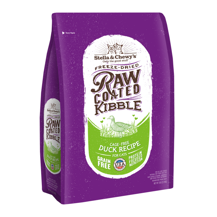 Stella & Chewy's Raw Coated Cat Kibble - Cage Free Duck [Weight : 5lb]