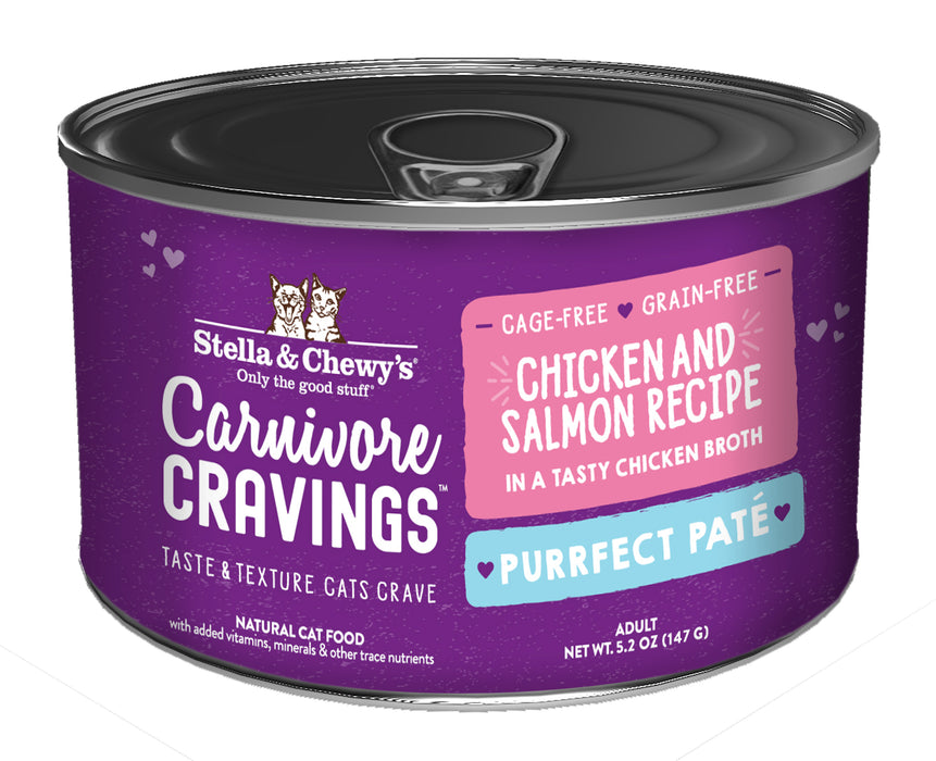 Stella & Chewy's Carnivore Cravings Purrfect Pate Can - Chicken And Salmon in Broth [Weight : 5.2 oz]