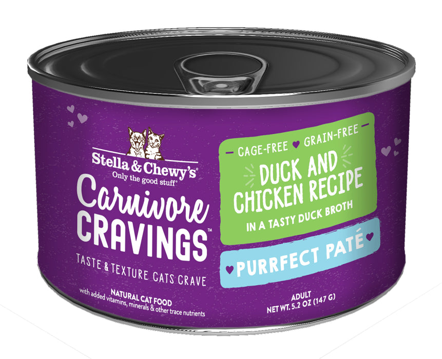 Stella & Chewy's Carnivore Cravings Purrfect Pate Can - Duck And Chicken in Broth [Weight : 5.2 oz]