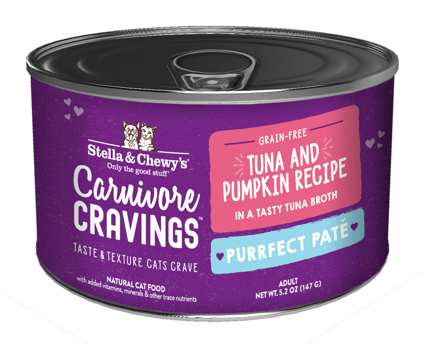 Stella & Chewy's Carnivore Cravings Purrfect Pate Can - Tuna And Pumpkin in Broth [Weight : 5.2 oz]