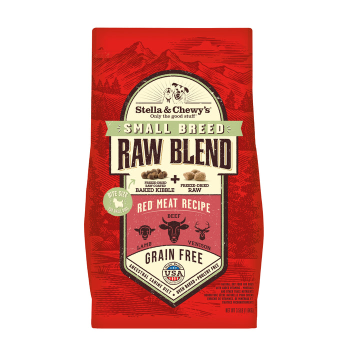 Stella & Chewy's Raw Blend Baked Kibble For Dogs - Small Breed Red Meat (Lamb, Beef & Venison) [Weight : 3.5lb]