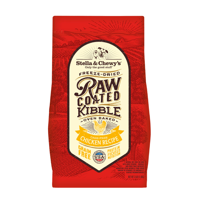 Stella & Chewy's Raw Coated Kibble For Dogs, Chicken [Weight : 3.5lb]