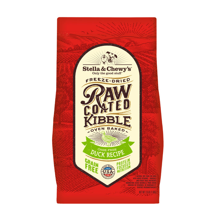 Stella & Chewy's Raw Coated Kibble For Dogs, Duck [Weight : 3.5lb]